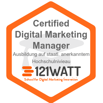 Siegel Certified Digital Manager von 121Watt