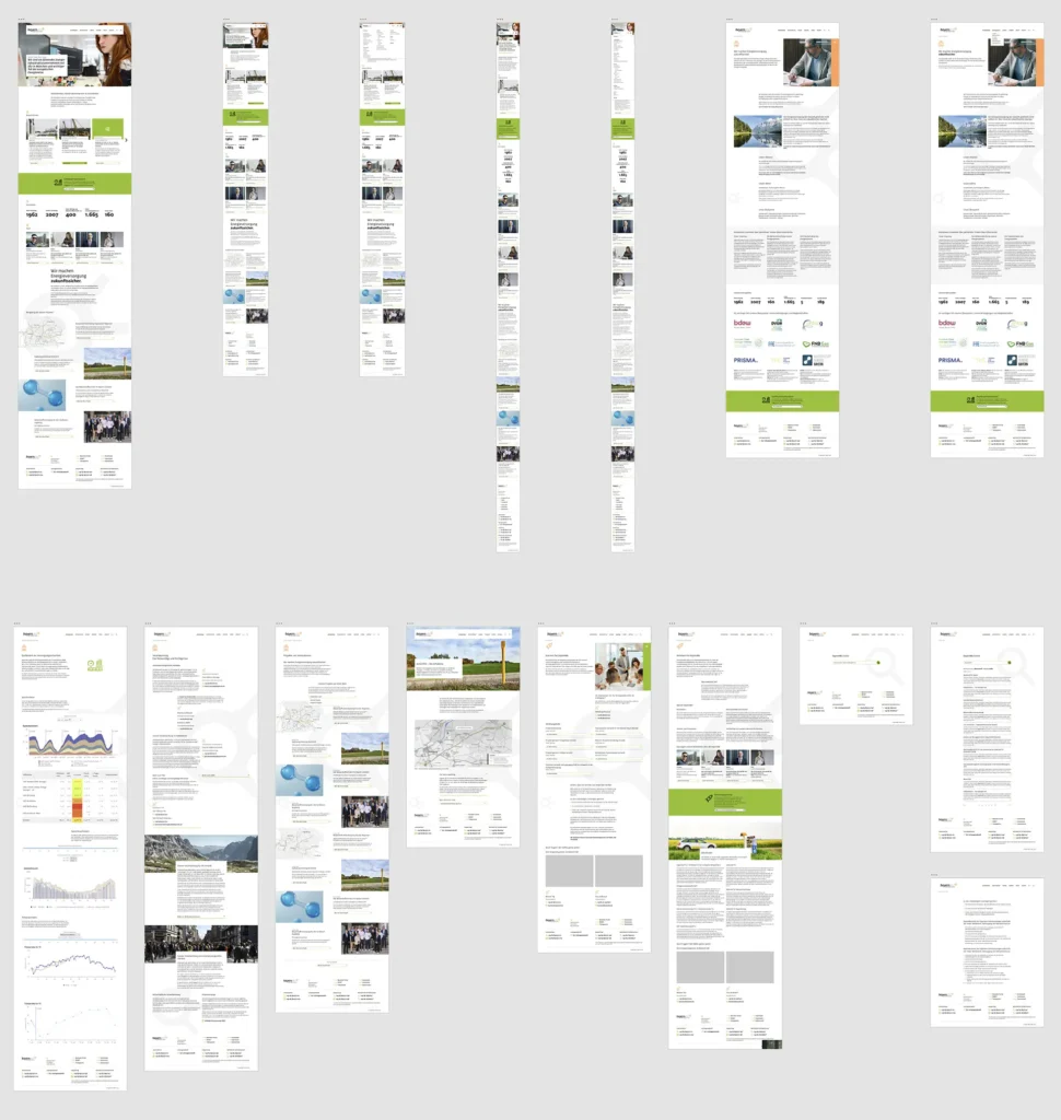 Website Redesign: Layouts (Desktop-, Tablet- und Mobile-Ansicht)