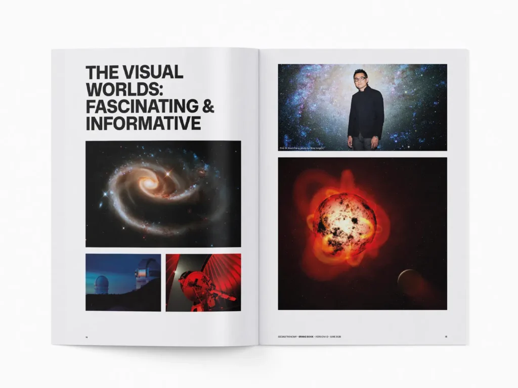 Branding: Brandbook – Bildwelt – zum Basic Branding des Geoastronomy-Projekts