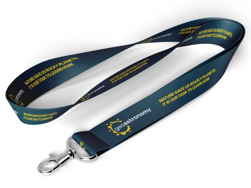 Basic Branding Geoastronomy: Anwendungsbeispiel Lanyard