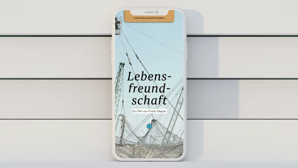 Website-Design: Mobile Ansicht der Website Lebensfreundschaft – Der Film